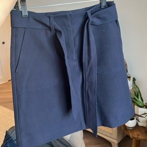 Navy mini straight skirt